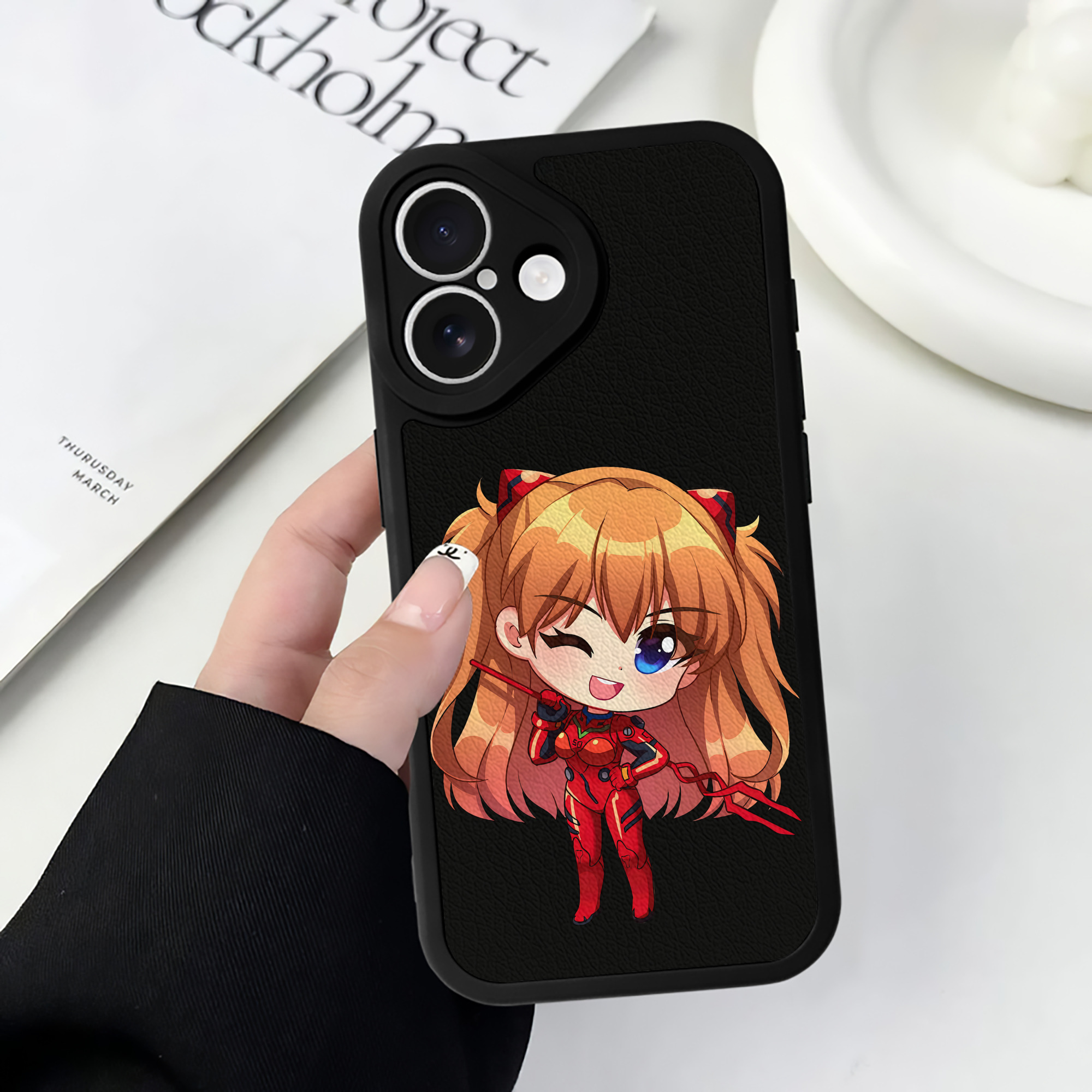 （画像用） EVA 新世紀エヴァンゲリオン 【iPhone 16シリーズ対応】シリコンスマホケース（レザー調） 材質：シリコン